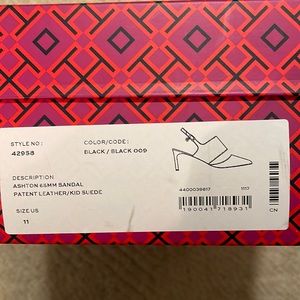 Tory Burch Black patent sandals
